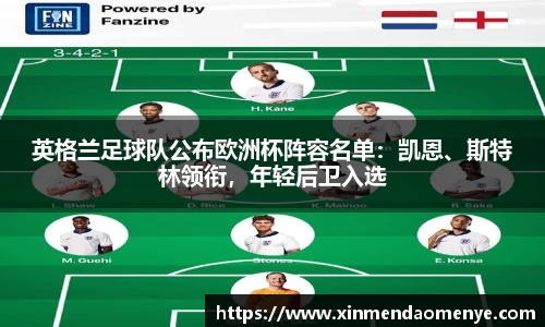 英格兰足球队公布欧洲杯阵容名单：凯恩、斯特林领衔，年轻后卫入选