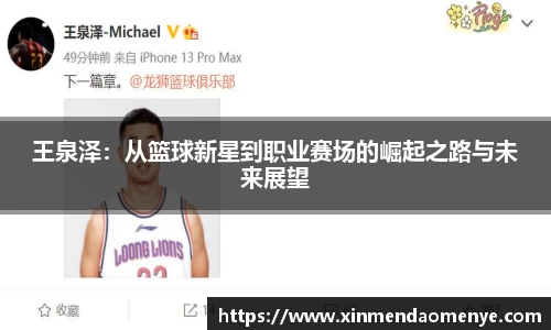 王泉泽：从篮球新星到职业赛场的崛起之路与未来展望